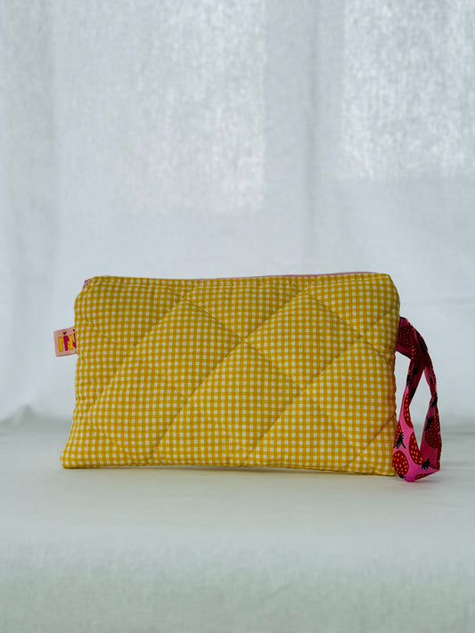 Flat Pouch - Checkered Yellow