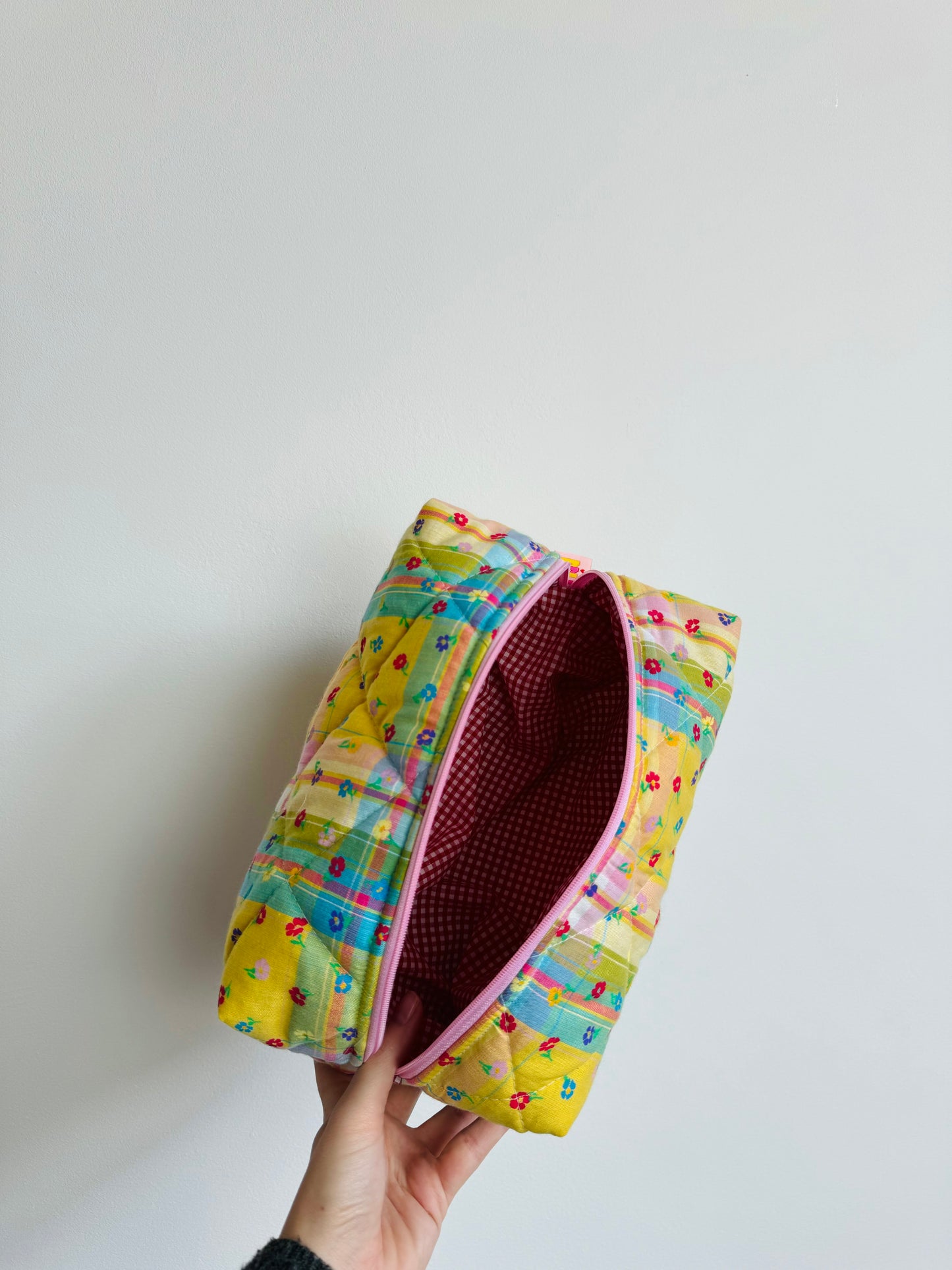 Boxy Pouch - Patchwork Flowers