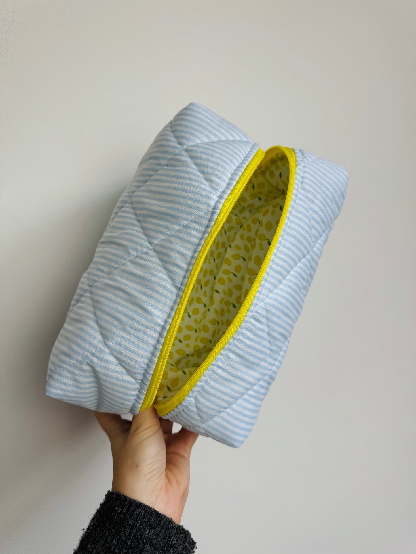 Boxy Pouch - Blue stripes